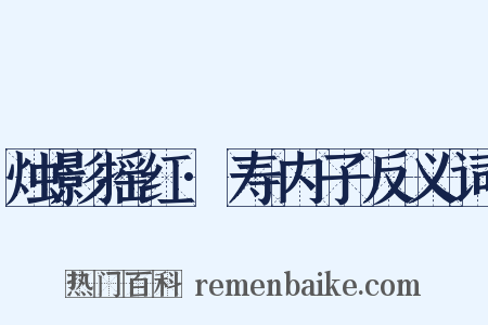 烛影摇红·寿内子反义词是什么意思的图片